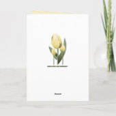 Birthday Spring Tulips Yellow Happy Birthday Card Kaart (Achterkant)