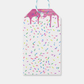 Birthday Sprinkles op roze ijsvorming Cadeaulabel (Achterkant)