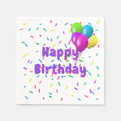 Birthday Sprinkles with Balloons Servet (Voorkant)