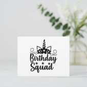 Birthday squad briefkaart (Staand voorkant)