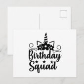 Birthday squad briefkaart (Voorkant / Achterkant)