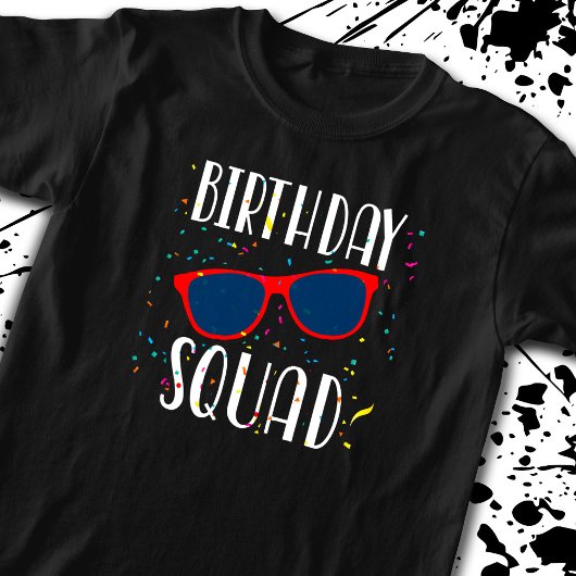 Birthday Squad Cool Fun Cute Matching Party T-shirt