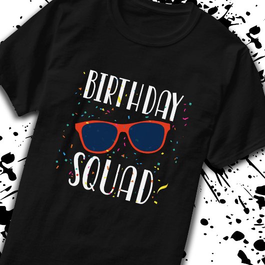 Birthday Squad Cool Fun Cute Matching Party T-shirt