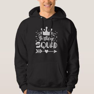 Birthday Squad Party Matching Family Group Funny B Hoodie