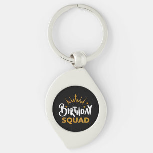 Birthday Squad Party Matching Family Group Funny B Sleutelhanger