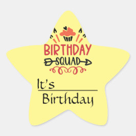 Birthday Squad Planner Ster Sticker