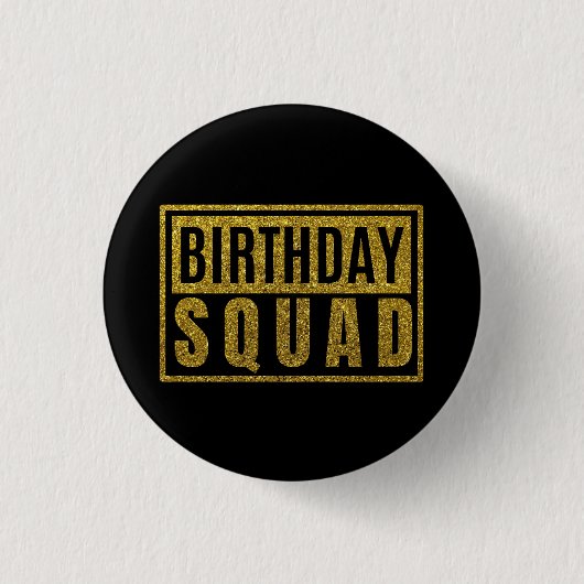 Birthday Squad Ronde Button 3,2 Cm (Voorkant)