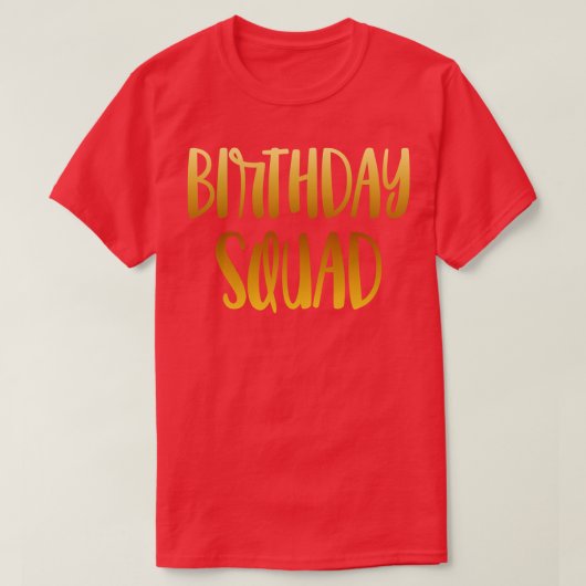 Birthday Squad T-shirt (Design voorkant)