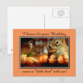 Birthday Squirrel Briefkaart (Voorkant / Achterkant)