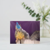 Birthday Squirrel Foto Briefkaart (Staand voorkant)