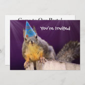 Birthday Squirrel Foto Kaart (Voorkant / Achterkant)