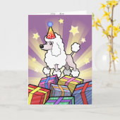 Birthday Standard/Miniature/Speelgoed Podle (show  Kaart (Gele Bloem)