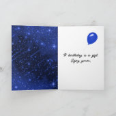 Birthday Star Galaxy Kaart (Binnen)