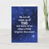 Birthday Star Galaxy on Blue Kaart (Voorkant)