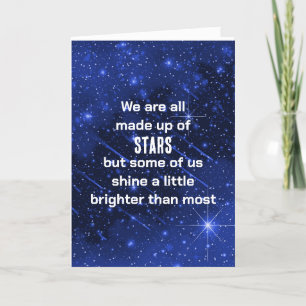 Birthday Star Galaxy on Blue Kaart