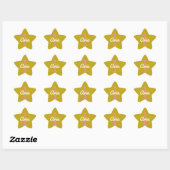 Birthday Star Sticker Pink Gold White (Vel)