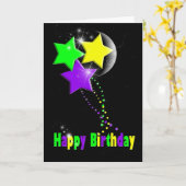 Birthday Stars Kaart (Gele Bloem)