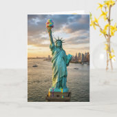 Birthday Statue of Liberty With Ice Cream Cone Kaart (Gele Bloem)