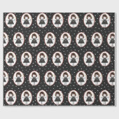 Birthday Stick Figuur Girl in Sneakers Cadeaupapier (Vlak)