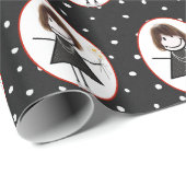 Birthday Stick Figuur Girl in Sneakers Cadeaupapier (Rol Hoek)