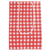 Birthday Stick Figuur Girl in Sneakers op Gingham Medium Cadeauzakje (Achterkant)