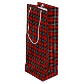 Birthday Stick Figuur Girl met rode wijn Wijn Cadeautas (Achterkant Gekanteld)