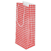 Birthday Stick Figuur Girl met rode wijn Wijn Cadeautas (Achterkant Gekanteld)