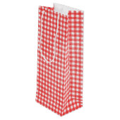 Birthday Stick Figuur Girl met rode wijn Wijn Cadeautas (Achterkant Gekanteld)