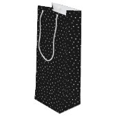 Birthday Stick Figuur Girl met rode wijn Wijn Cadeautas (Achterkant Gekanteld)