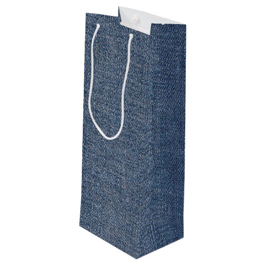 Birthday Stick Figuur Girl met wijn Wijn Cadeautas (Achterkant Gekanteld)