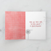 Birthday Stick Girl met Daisies Kaart (Binnen)