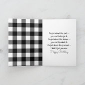 Birthday Stick Girl met Daisies Kaart (Binnen)