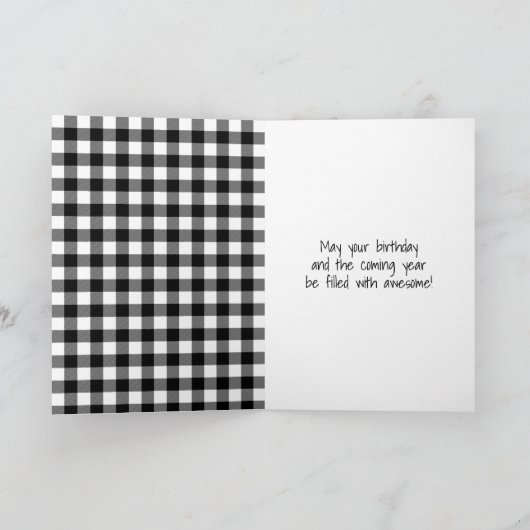 Birthday Stick Girl met Rode ballon Kaart (Binnen)