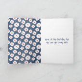 Birthday Stick Girl met Rode ballon Kaart (Binnen)