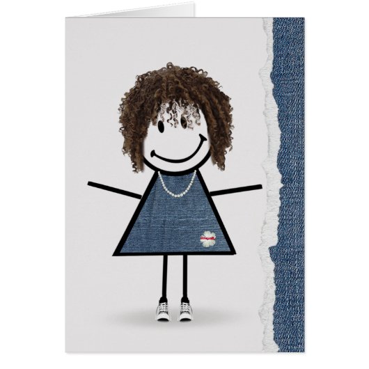 Birthday Stick Girl met Sneakers (Voorkant)