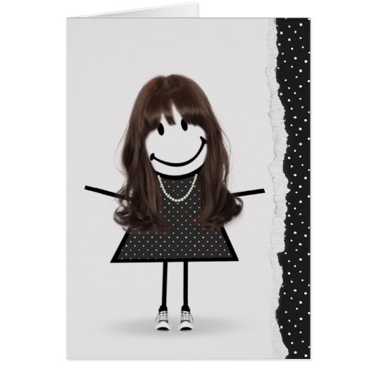 Birthday Stick Girl met Sneakers (Voorkant)