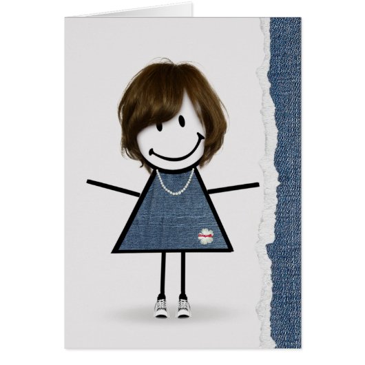 Birthday Stick Girl met Sneakers (Voorkant)