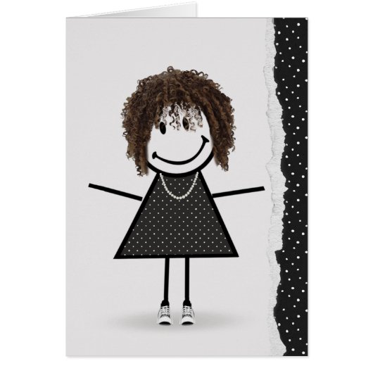 Birthday Stick Girl met Sneakers (Voorkant)