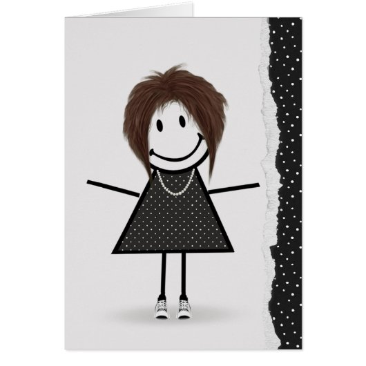 Birthday Stick Girl met Sneakers (Voorkant)