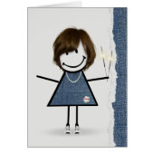 Birthday Stick Girl met Sparklers (Voorkant)