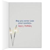 Birthday Stick Girl met Sparklers (Binnen (Rechts))