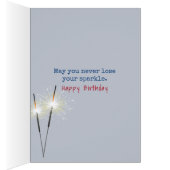 Birthday Stick Girl met Sparklers (Binnen (Rechts))