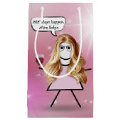 Birthday Stick Girl met wijn Klein Cadeauzakje (Voorkant)