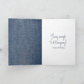 Birthday Stick Girl met wijnglas Kaart (Binnen)