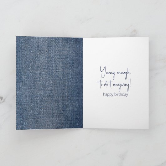 Birthday Stick Girl met wijnglas Kaart (Binnen)