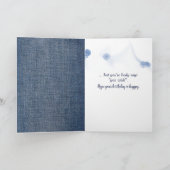 Birthday Stick Girl met wijnglas Kaart (Binnen)