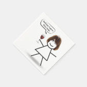 Birthday Stick Girl met wijnglas Servet (Hoek)