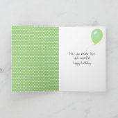 Birthday stick Girl op poka dots Kaart (Binnen)