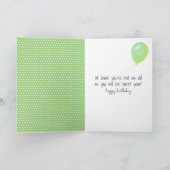 Birthday Stick Girl op Polka Dots Kaart (Binnen)