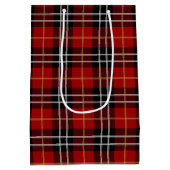 Birthday Stick Girl op Tartan Medium Cadeauzakje (Achterkant)